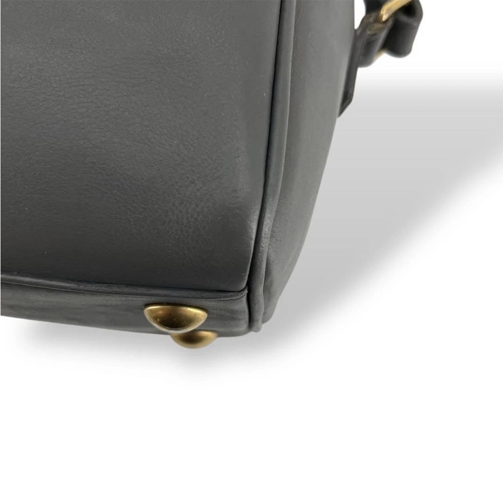 Saint Laurent Dark Gray Leather Satchel - Picture 7 of 10